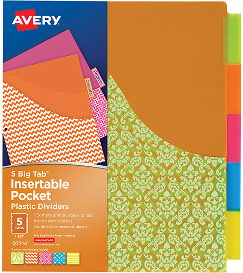 Damask_Big_Table_Plastic_Pocket_Insertable_Dividers